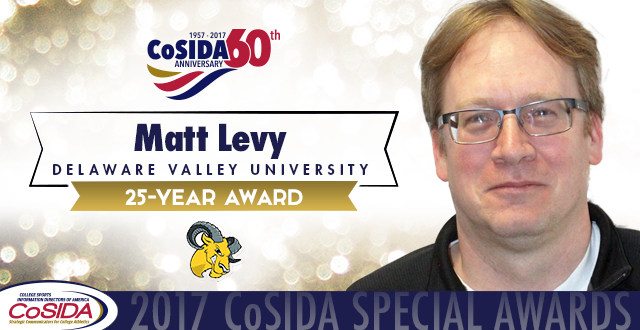 Special Awards Salute: Matt Levy (Delaware Valley University), 25-Year Award